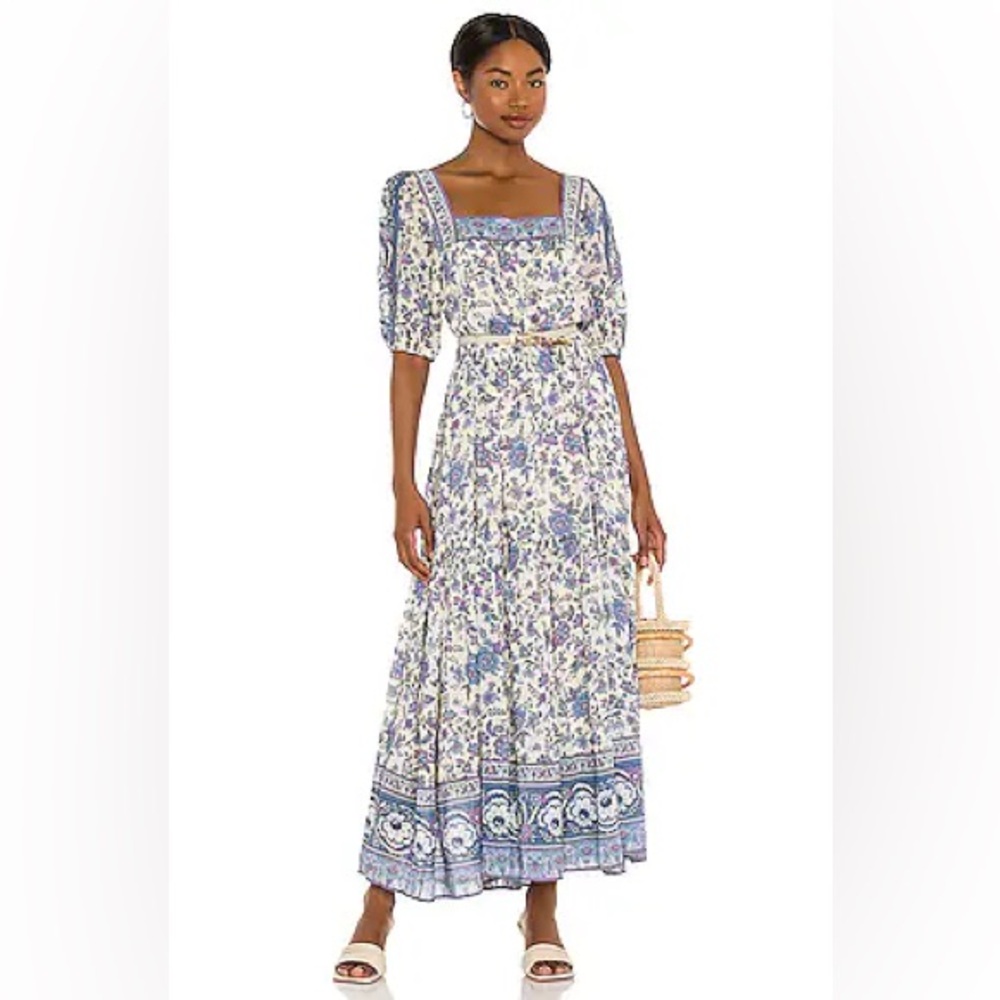 Spell folk song square neck gown